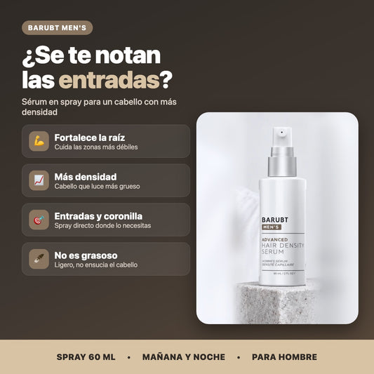 Beneficios del sérum BARUBT Men's para entradas y coronilla