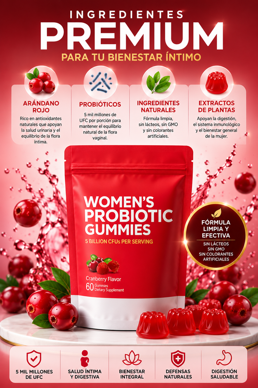 women's probiotic gummies (gomitas probióticas para mujeres)