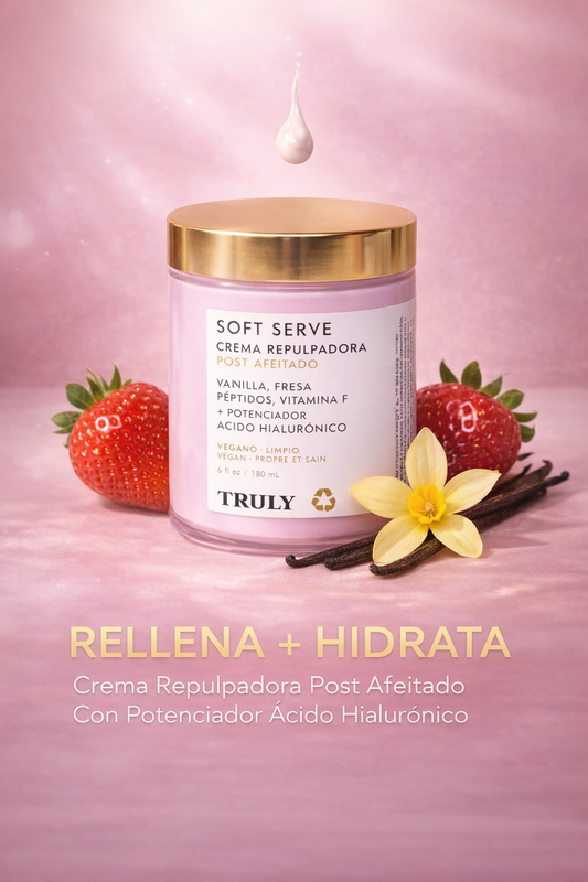 Crema Truly Soft Serve Fresa Piel Suave e Hidratada Sin Irritación