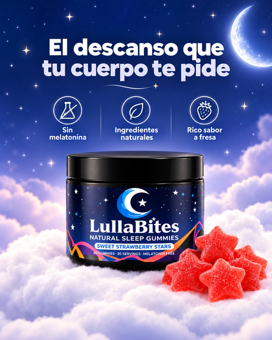 LullaBites Natural Sleep Gummies – Sweet Strawberry Stars 🌙🍓