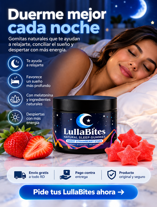 LullaBites Natural Sleep Gummies – Sweet Strawberry Stars 🌙🍓