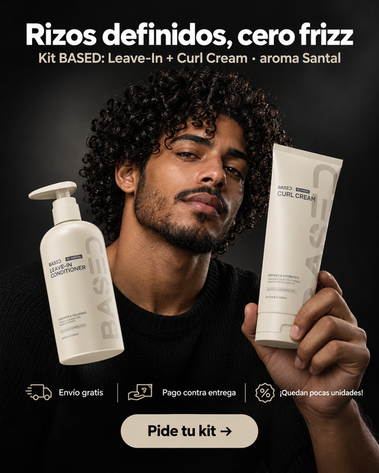 Kit para Rizos BASED Santal – Leave-In + Curl Cream.