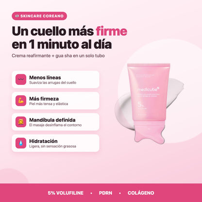 Beneficios de la crema Medicube para cuello: menos líneas, más firmeza, mandíbula definida e hidratación